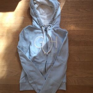 Light blue gilly hicks zip up sweatshirt